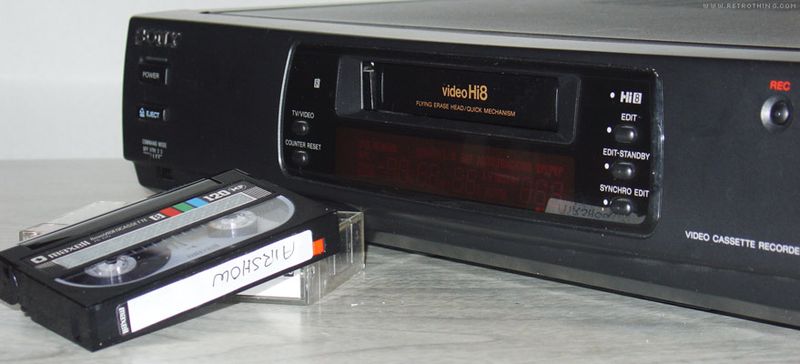 old Hi8 tapes player