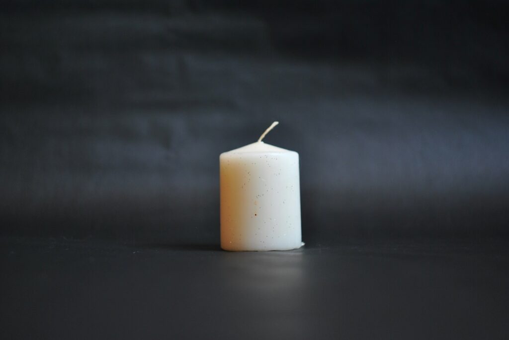 a white candle